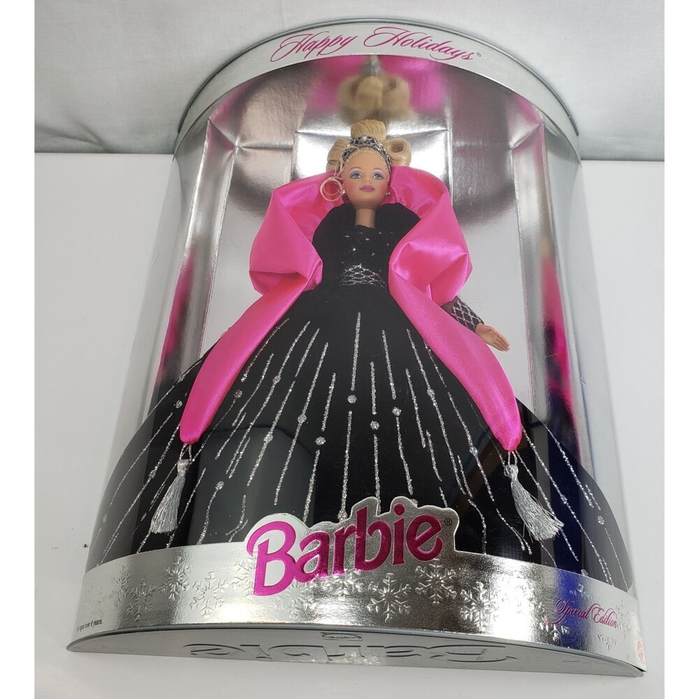 1998 Happy Holidays Special Edition Barbie Doll Box Misprint On Back NRFB 20200 - Picture 5 of 16